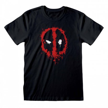 Marvel -  T-shirt unisexe Noir Deadpool Splat - S
