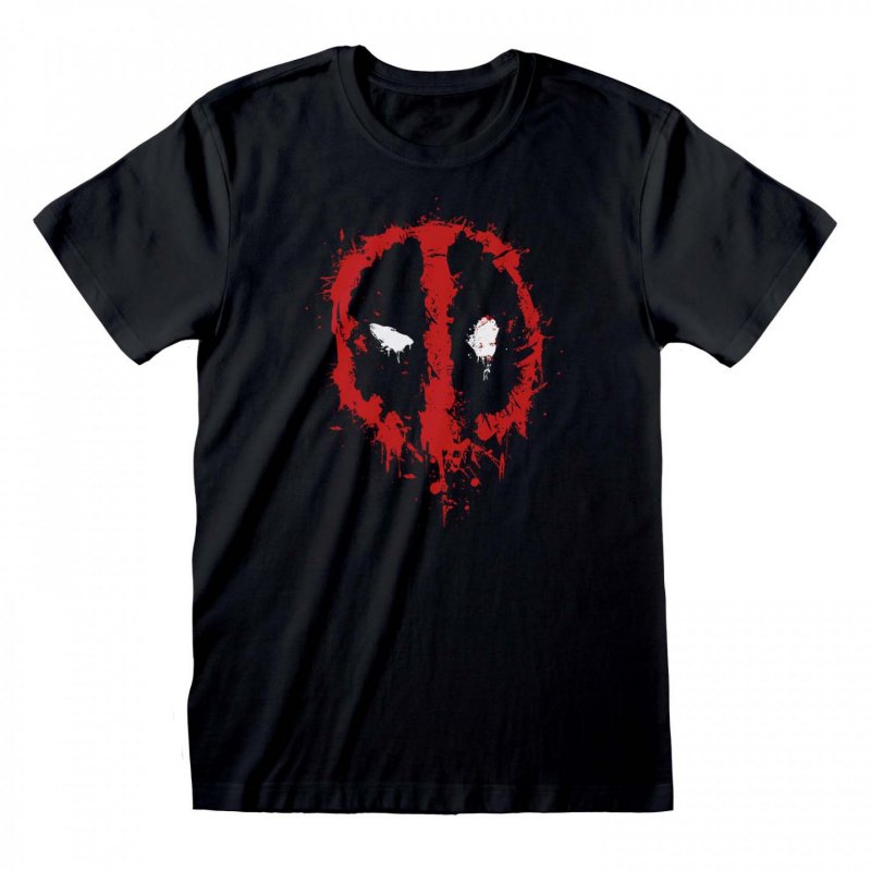 Marvel -  T-shirt unisexe Noir Deadpool Splat- M