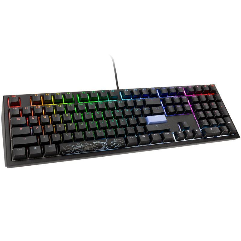 Ducky Shine 7 PBT Gaming Tastatur - MX-Black  (US), RGB LED, blackout