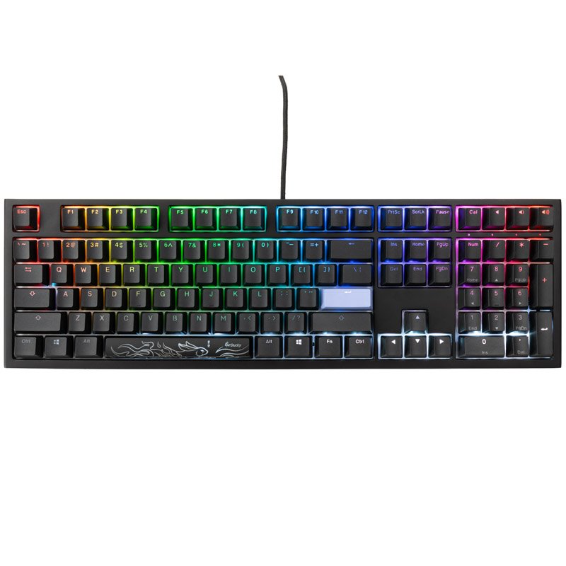 Ducky Shine 7 PBT Gaming Tastatur - MX-Black  (US), RGB LED, blackout