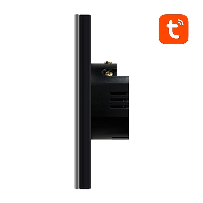 Smart Light Switch WiFi Avatto TS02-EU-B2 2 Way TUYA (black)