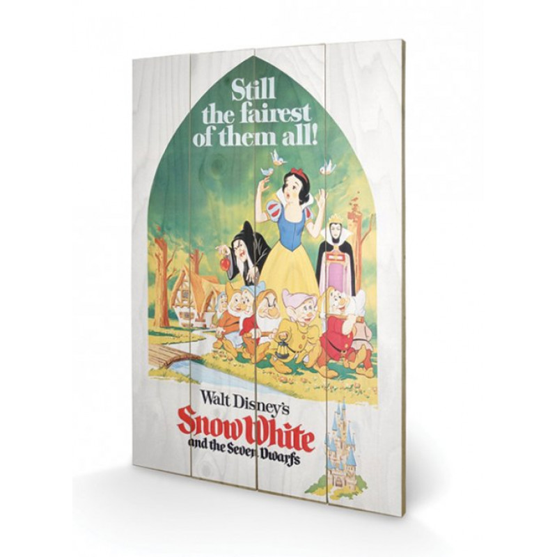 DISNEY - Snow White Still the Faires - Impression sur bois 40x59cm