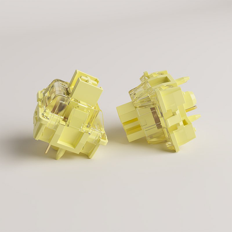 AKKO V3 Pro Cream Yellow Switches, mechanisch, 5-Pin, linear, MX-Stem, 50g - 45 Stück