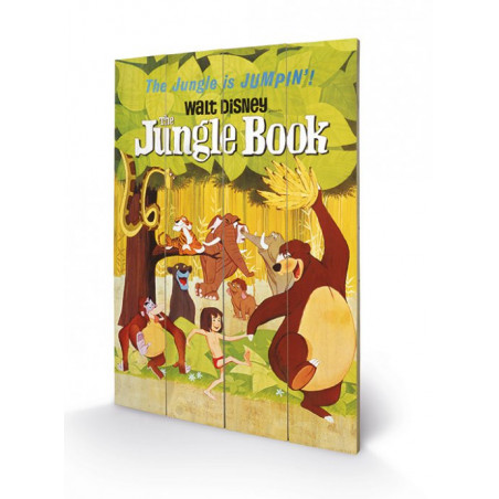 DISNEY - The Jungle Book Jumping - Impression sur bois 40x59cm