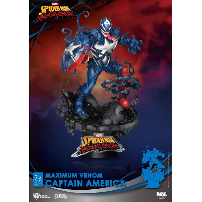 Marvel - Diorama-65 Maximum Venom Capitaine America