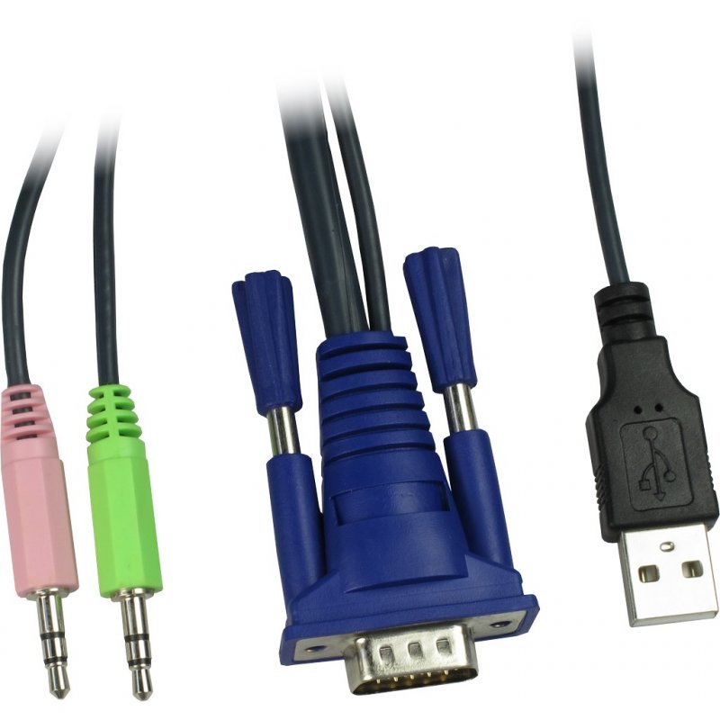Inter-Tech compatible IPC KVM Switch AS-21UA VGA