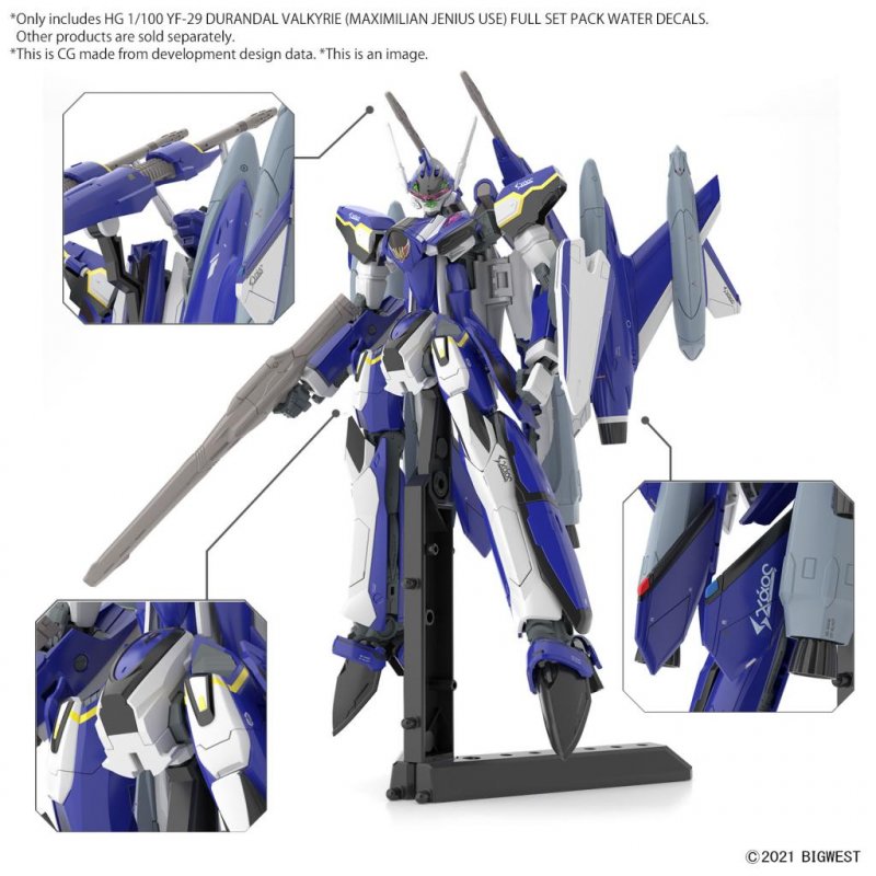MACROSS - HG1/100 YF-29 Durandal Valkyrie Full Set Water D. -Model Kit