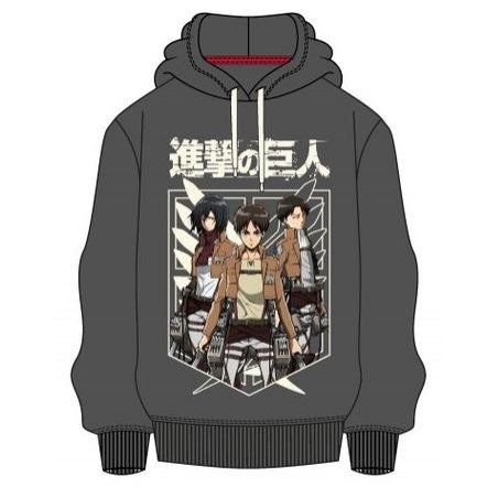 ATTACK ON TITAN - Sweat Capuche TRIO Grey (XL)