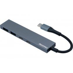 DACOMEX Hub USB HB604 Type-C to 2 x Type-A and 2 x Type-C