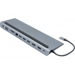 11-in-1 USB-C  HDMI*2 & VGA  with MST