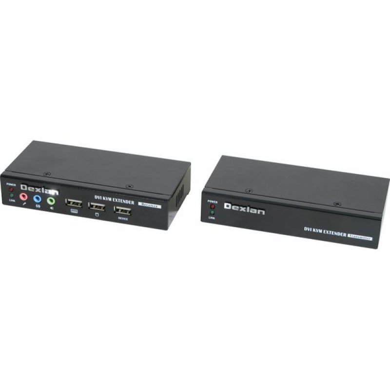 DEXLAN DVI USB KVM Extender with Audio & Microphone -50 M