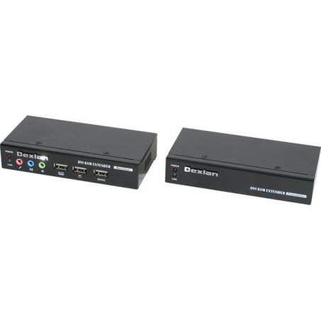 DEXLAN DVI USB KVM Extender with Audio & Microphone -50 M