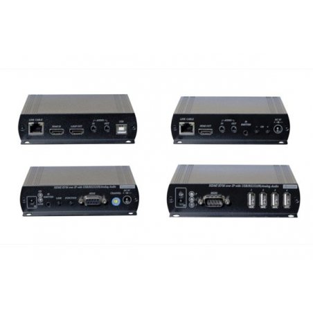 VGA KVM & USB,RS232,IR audio over IP- Transmitter