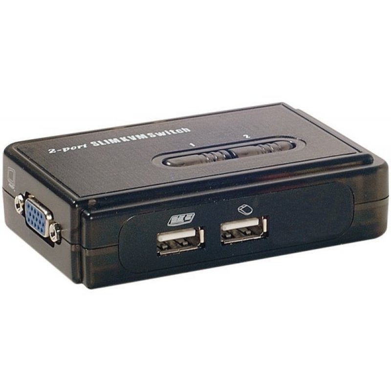 USB Pocket KVM with Cables-  2 Ports