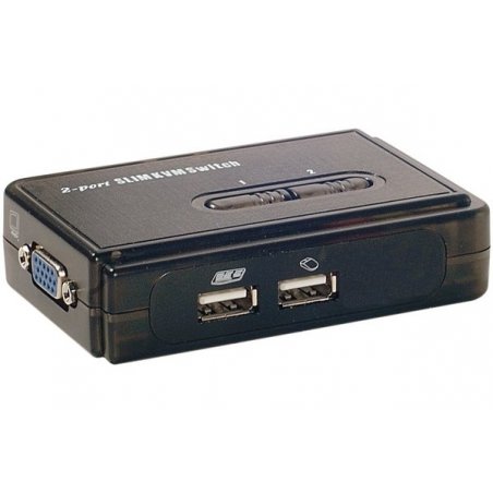 USB Pocket KVM with Cables-  2 Ports
