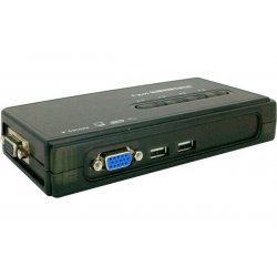 USB Pocket KVM with removable Cables- 4 Ports
