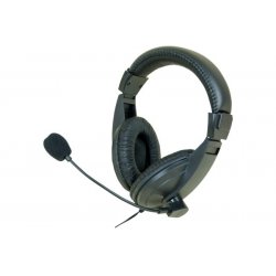 Stereo headset with microphone- black