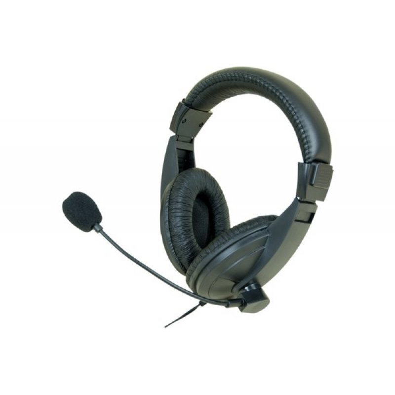 Stereo headset with microphone- black