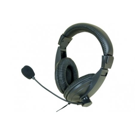 Stereo headset with microphone- black
