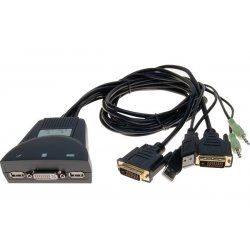 2 PORT DVI/USB/AUDIO KVM SWITCH IN CABLE