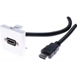 French wallplate 45x45 angled hdmi cable - 15m