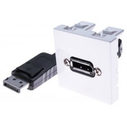 French wallplate 45x45 angled displayport cable - 5m