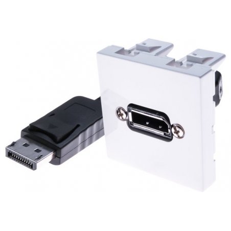 French wallplate 45x45 angled displayport cable - 5m