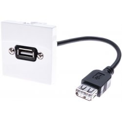 Usb a/a female to female angled outlet