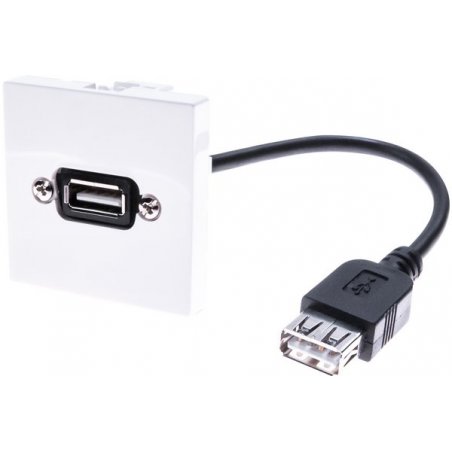 Usb a/a female to female angled outlet