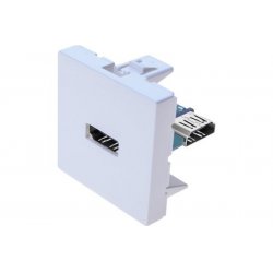 WALL PLATE 45x45  HDMI with angled PCB  F/F
