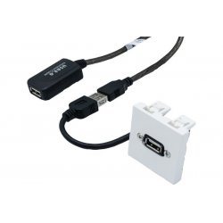 Usb a/a female to female angled outlet