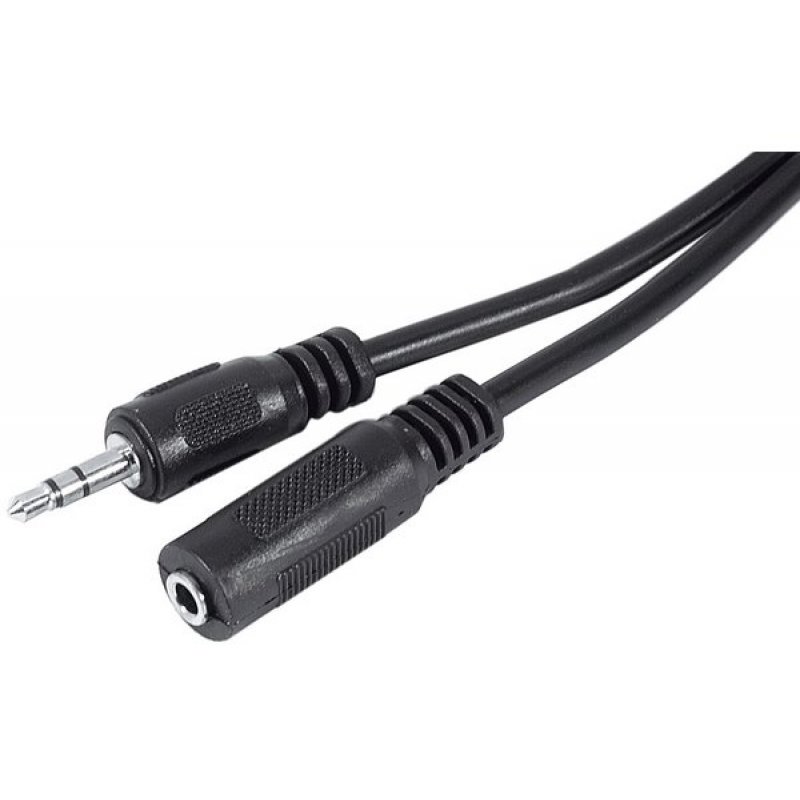 Stereo Extension cord 3.5mm Jack Black MF- 3 m