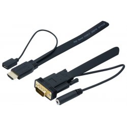 Cable convertisseur HDMI/VGA + Audio - 1.8m