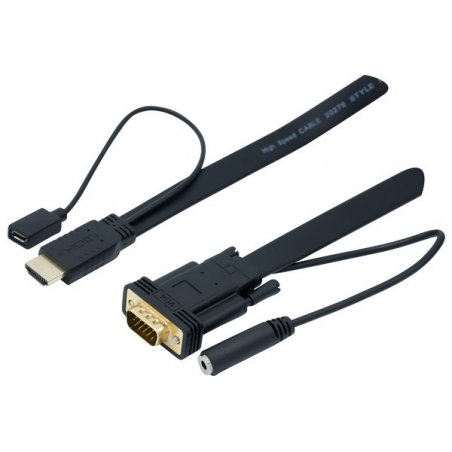 Cable convertisseur HDMI/VGA + Audio - 1.8m