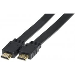 Cable HDMI 3m M/M v1.4 plat (Noir)