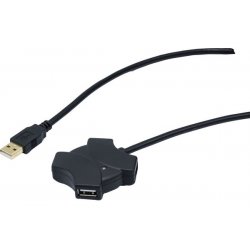 Long USB2.0 Type A M to Hub 4 port A F Extension cable - 12m