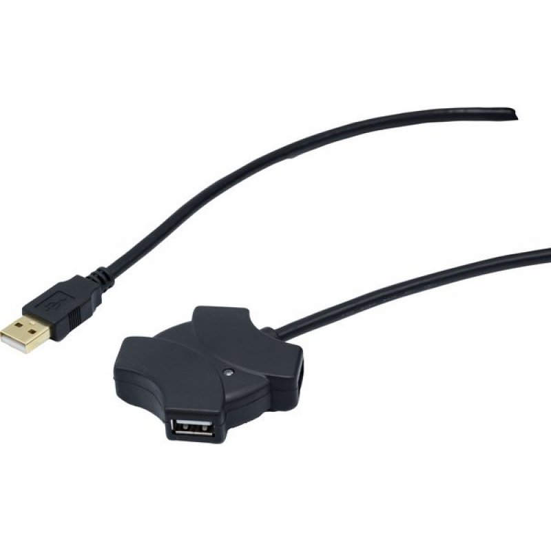 Long USB2.0 Type A M to Hub 4 port A F Extension cable - 12m