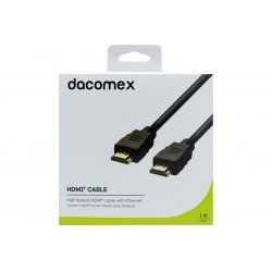 DACOMEX High Speed HDMI cable with Ethernet - 1 m