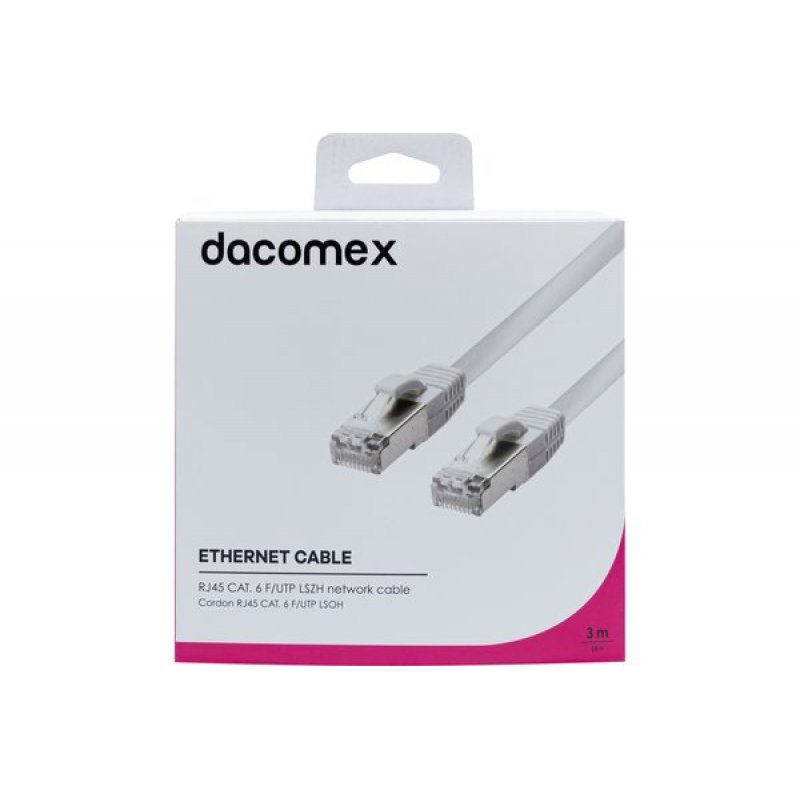 DACOMEX RJ45 CAT. 6 F/UTP LSZH snagless network cable white - 3 m