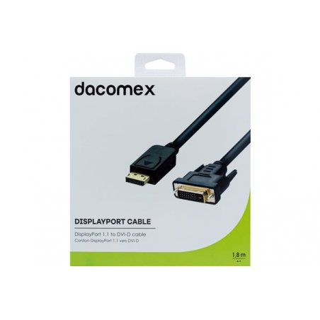 DACOMEX DisplayPort 1.1 to DVI-D cable - 1.8 m