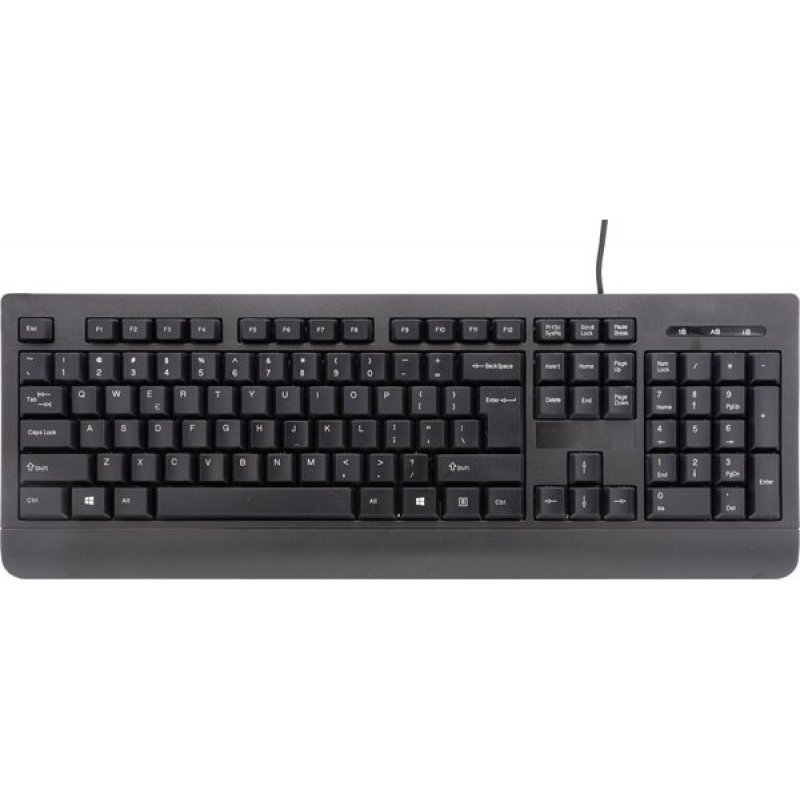 Basic qwerty usb keyboard black with  symbol