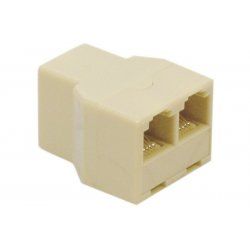 Telephone Coupler T shaped  6P6C F/F/F- RJ12