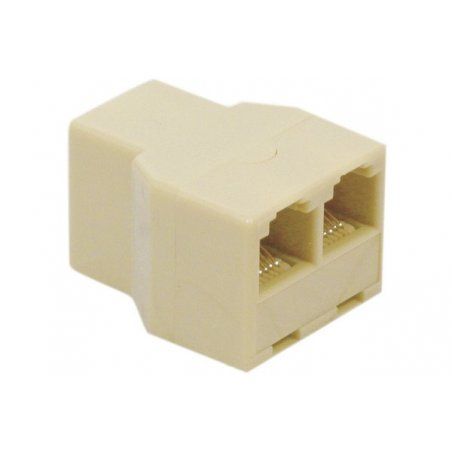 Telephone Coupler T shaped  6P6C F/F/F- RJ12