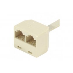 MODULAR T WIRING ADAPTER-RJ45 M/F/F + 15CM CORD