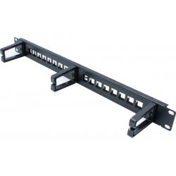 DEXLAN 1U blank patchpanel 16 ports STP w/ 3 rings