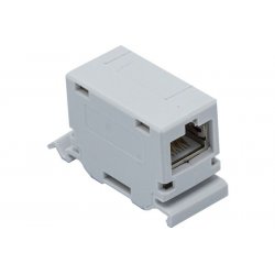 DIN RAIL RJ45 COUPLER CAT6A STP
