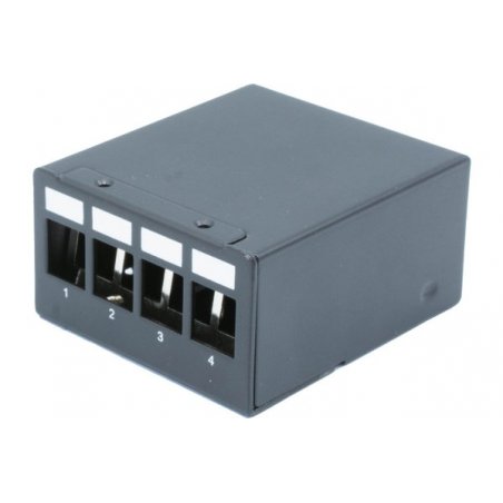 1U 4 ports STP blank patch panel w/ DIN kit