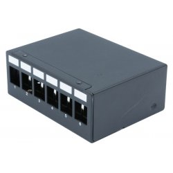 1U 6 ports STP blank patch panel w/ DIN kit