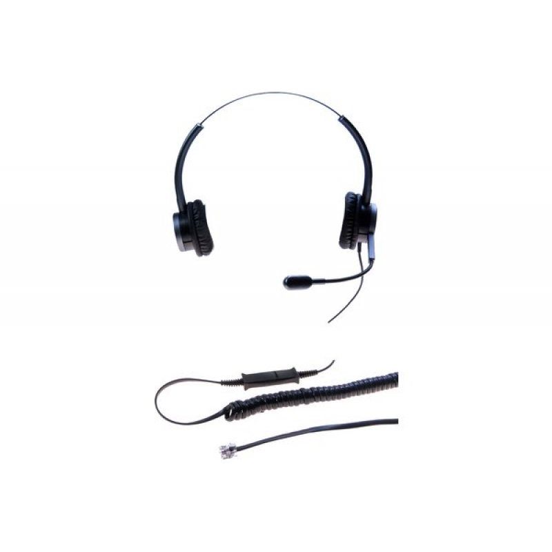 Dacomex perl binaural headset gooseneck noise cancel