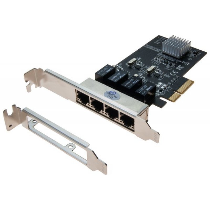 Pcie 4-Port gigabit network controller card std+low profile